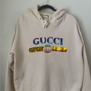 G Hoodie with Colorful Sequin Logo